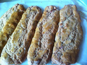 Croquants aux amandes en boudin