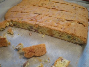 Croquants aux amandes en plaque